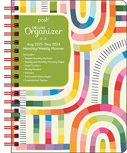 Posh: Deluxe Organizer 17-Month 2023-2024 Monthly/Weekly Hardcover Planner Calen: Rainbow Maze von Andrews McMeel Publishing
