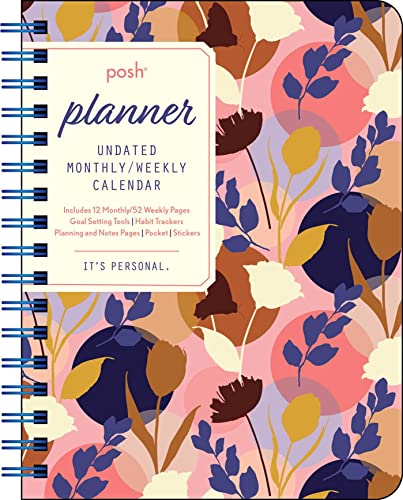 Posh: Planner Undated Monthly/Weekly Calendar: Pink Silhouette Floral von Andrews McMeel Publishing