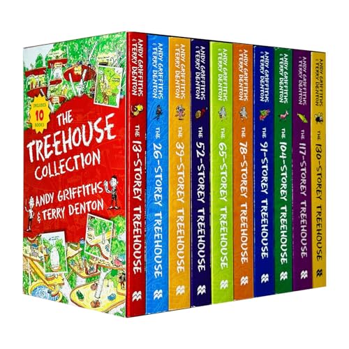 The Treehouse Series 10 Books Collection Set By Andy Griffiths (Storey-Treehouse-13,26,39,52,65,78,91,104,117 & World Book Day)