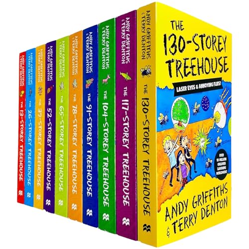 The Treehouse Storey Books 1 - 9 Collection Set by Andy Griffiths & Terry Denton (13-Storey, 26-Storey, 39-Storey, 52-Storey, 65-Storey, 78-Storey, 91-Storey, 104-Storey & 117-Storey)