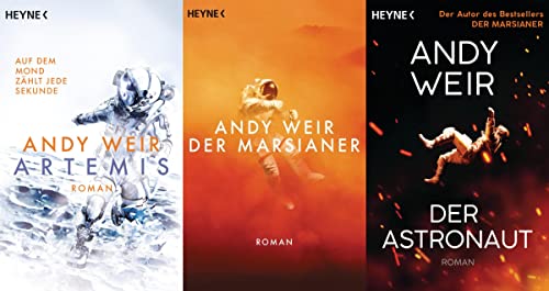 Artemis + Der Marsianer + Der Astronaut 3 Titel im Set + 1 exklusives Postkartenset