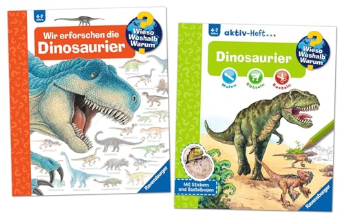 Wieso? Weshalb? Warum? Wir erforschen die Dinosaurier + aktiv-Heft zum Malen, Rätseln, Basteln, mit Stickern und Bastelbogen für Kinder von 4-7 Jahren