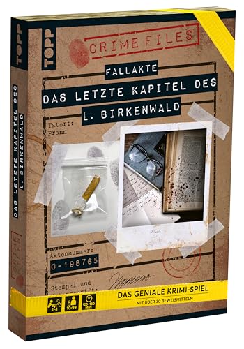 Crime Files – Fallakte: Das letzte Kapitel des L. Birkenwald – Das geniale Krimispiel mit über 30 Beweismitteln: Tatort Escape Room – ab 10 Jahren – für 2–4 Spieler von TOPP