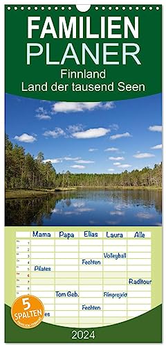 Familienplaner 2024 - Finnland - Land der tausend Seen mit 5 Spalten (Wandkalender, 21 cm x 45 cm) CALVENDO