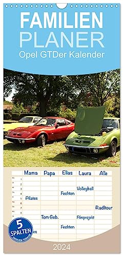 Familienplaner 2024 - Opel GT Der Kalender mit 5 Spalten (Wandkalender, 21 cm x 45 cm) CALVENDO
