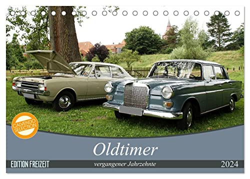 Oldtimer vergangenger Jahrzehnte (Tischkalender 2024 DIN A5 quer), CALVENDO Monatskalender