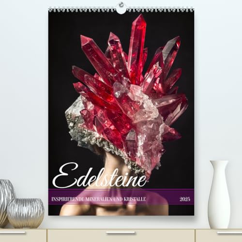 Edelsteine - Inspirierende Mineralien und Kristalle (hochwertiger Premium Wandkalender 2025 DIN A2 hoch), Kunstdruck in Hochglanz von CALVENDO