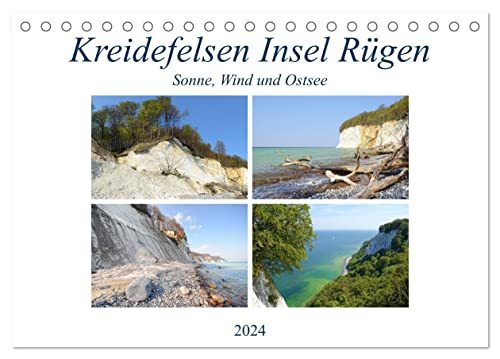 Kreidefelsen Insel Rügen - Sonne, Wind und Ostsee (Tischkalender 2024 DIN A5 quer), CALVENDO Monatskalender von CALVENDO