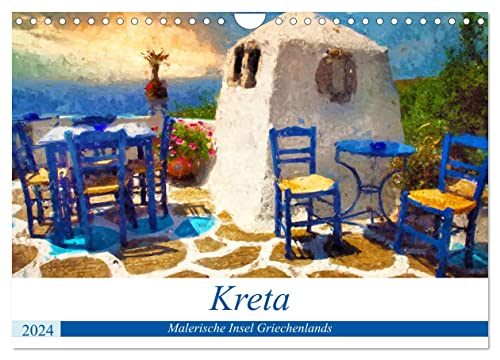 Kreta - Malerische Insel Griechenlands (Wandkalender 2024 DIN A4 quer), CALVENDO Monatskalender