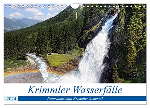 Krimmler Wasserfälle - Naturlandschaft Krimmler Achental (Wandkalender 2024 DIN A4 quer), CALVENDO Monatskalender von CALVENDO