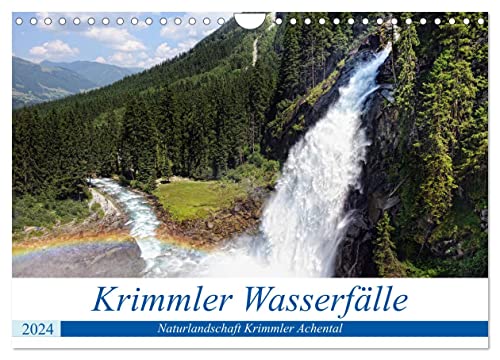 Krimmler Wasserfälle - Naturlandschaft Krimmler Achental (Wandkalender 2024 DIN A4 quer), CALVENDO Monatskalender