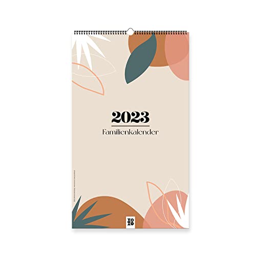 Design Familienkalender 2023: Ein Wandschmuck für Designliebhaber: Der dekorative und praktische Familienkalender (5 Spalten) von XOXO Arte