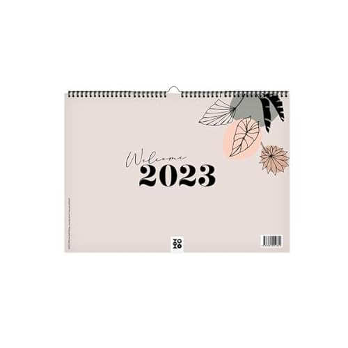 Kalender 2023, "leaves lineart": Ein Wandschmuck für Designliebhaber: Der dekorative Kalender von XOXO Arte