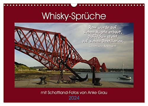 Whisky-Sprüche (Wandkalender 2024 DIN A3 quer), CALVENDO Monatskalender von CALVENDO