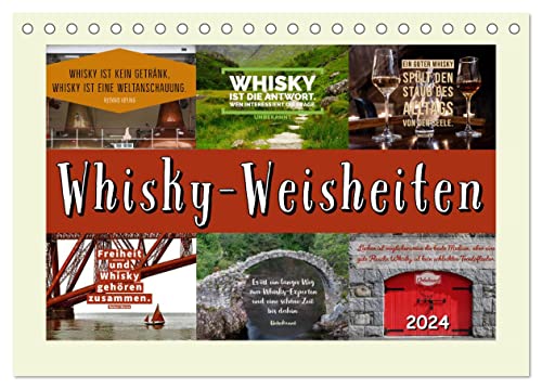 Whisky-Weisheiten (Tischkalender 2024 DIN A5 quer), CALVENDO Monatskalender von CALVENDO