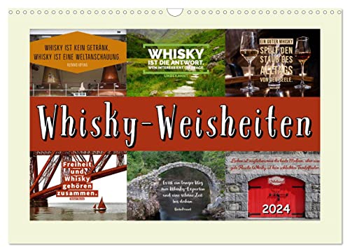 Whisky-Weisheiten (Wandkalender 2024 DIN A3 quer), CALVENDO Monatskalender