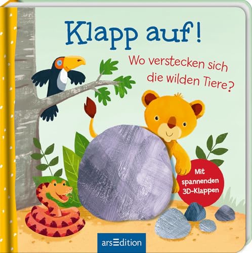 Klapp auf! Wo verstecken sich die wilden Tiere?: Mit spannenden 3D-Klappen | Erster Entdeckerspaß für Kinder ab 18 Monaten