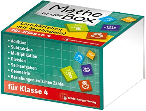 Mathe in der Box – Lernkärtchen mit Methode(n), Klasse 4 von Mildenberger Verlag GmbH