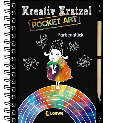Kreativ-Kratzel Pocket Art: Farbenglück: Kritz-Kratz-Beschäftigung zum Mitnehmen für Kinder ab 5 Jahre (Kreativ-Kratzelbuch)