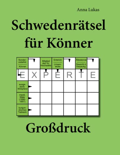 Schwedenrätsel für Könner Großdruck von udv