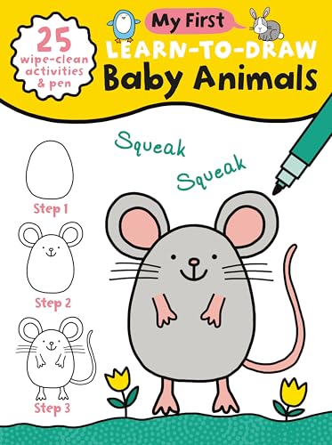 Learn to Draw Baby Animals - Wipe Clean Book von North Parade Publishing