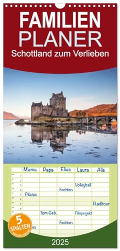 Familienplaner 2025 - Schottland zum Verlieben mit 5 Spalten (Wandkalender, 21 cm x 45 cm), CALVENDO von CALVENDO