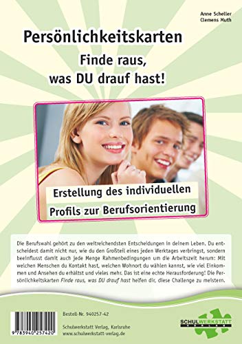 Persönlichkeitskarten "Finde raus, was DU drauf hast!": Erstellung des individuellen Profils zur Berufsorientierung Persönlichkeitskarten "Finde raus, was DU drauf hast!": Erstellung des individuellen Profils zur Berufsorientierung von Schulwerkstatt Verlag