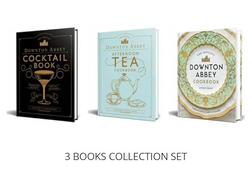 The Official Downton Abbey Collection 3 Books Set (Cocktail Book, Cookbook, Afternoon Tea Cookbook)