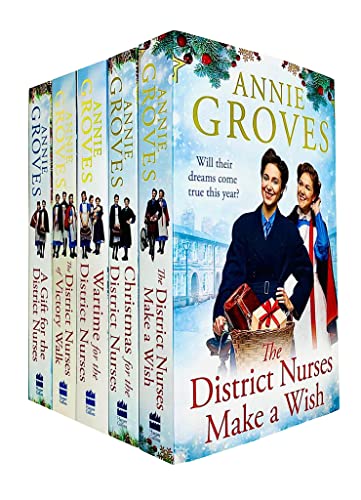 Annie Groves The District Nurses Series Collection 5 Books Set (The District Nurses of Victory Walk, Wartime for the District Nurses, Christmas, A Gift, The District Nurses Make a Wish)