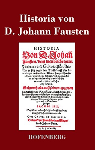 Historia von D. Johann Fausten von Zenodot Verlagsgesellscha