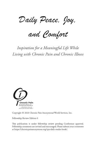 Daily Peace, Joy, and Comfort: Inspiration for a Meaningful Life While Living with Chronic Pain and Chronic Illness