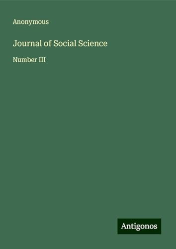 Journal of Social Science: Number III