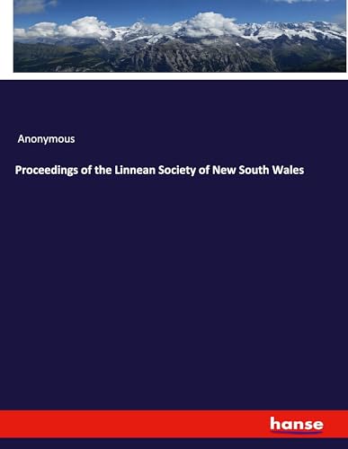Proceedings of the Linnean Society of New South Wales: DE Proceedings of the Linnean Society of New South Wales: DE von hansebooks