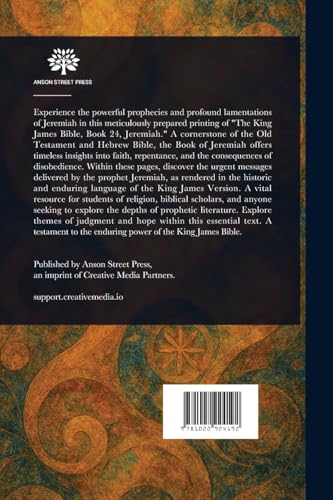 The Bible, King James Version, Book 24: Jeremiah The Bible, King James Version, Book 24: Jeremiah von Anson Street Press
