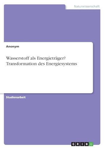 Wasserstoff als Energieträger? Transformation des Energiesystems
