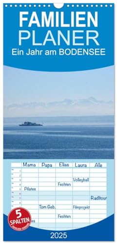 Familienplaner 2025 - Ein Jahr am BODENSEE mit 5 Spalten (Wandkalender, 21 cm x 45 cm), CALVENDO von CALVENDO