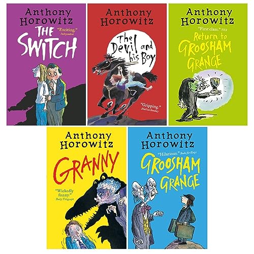 Anthony Horowitz Wickedly Funny 5 Books Collection Set (Groosham Grange, Return to Groosham Grange, The Switch, Granny, The Devil and His Boy)