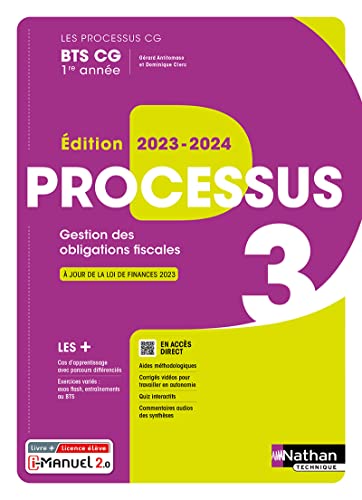 Processus 3 - BTS CG 1ère année (Les processus CG) Livre + licence élève - 2023 von NATHAN