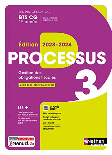 Processus 3 - BTS CG 1ère année (Les processus CG) Livre + licence élève - 2023