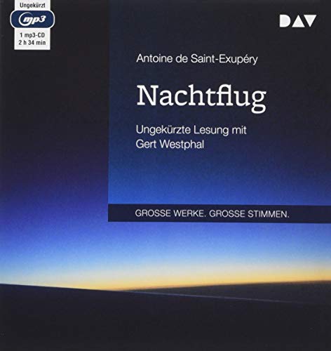 Nachtflug: Ungekürzte Lesung mit Gert Westphal (1mp3- CD) von Audio Verlag Der GmbH