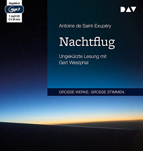 Nachtflug: Ungekürzte Lesung mit Gert Westphal (1mp3- CD) von Audio Verlag Der GmbH