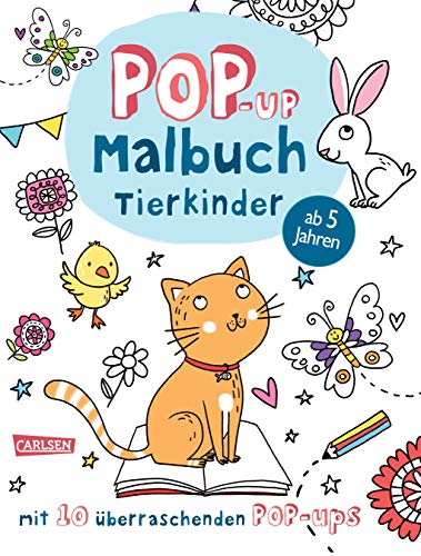 Pop-Up-Malbuch: Tierkinder: Malen und Basteln mit 10 überraschenden Pop-Ups!