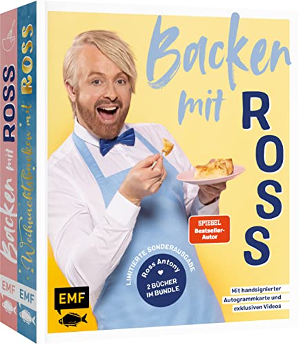 Backen mit Ross Antony (Limitierte Sonderausgabe mit handsignierter Autogrammkarte und exklusiven Videos): Über 100 Lieblingsrezepte für extra viel Backspaß: 2 Bücher im Bundle von Edition Michael Fischer / EMF Verlag