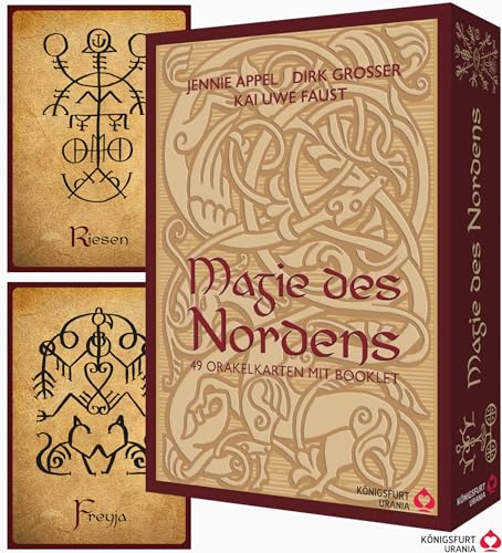 Magie des Nordens - Tauche in die Ursprünge der nordischen Spiritualität ein: 49 Orakelkarten und 160-seitiges Booklet von Königsfurt-Urania