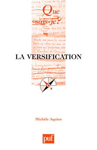 La versification (6e ed) qsj 1377 von QUE SAIS JE