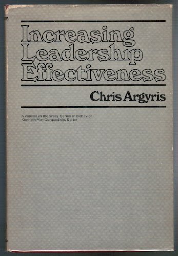 Increasing Leadership Effectiveness (Wiley series in behavior)