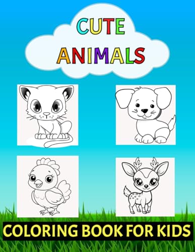 Cute & Funny Animal's: Coloring Book for Kids and Adults von Independently published