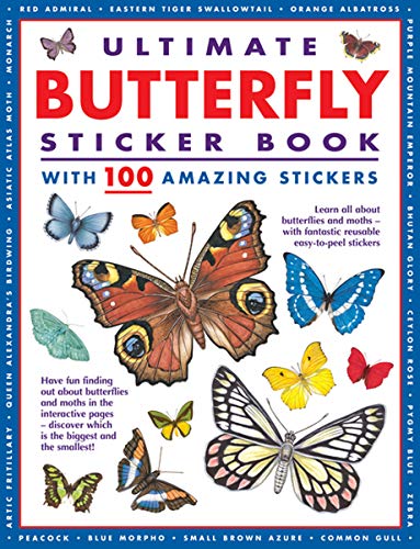 Ultimate Butterfly Sticker Book With 100 Amazing Stickers: Learn All About Butterflies and Moths - With Fantastic Reusable Easy-to-peel Stickers von Armadillo Music