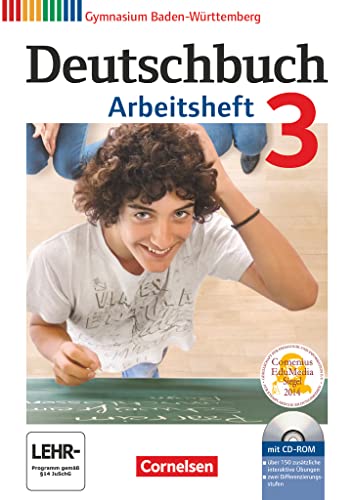 Deutschbuch Gymnasium - Baden-Württemberg - Ausgabe 2012 - Band 3: 7. Schuljahr: Arbeitsheft mit Lösungen und Übungs-CD-ROM