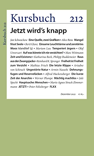 Kursbuch 212: Jetzt wird's knapp von Kursbuch Kulturstiftung gGmbH